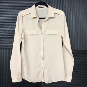 Maison Scotch Cream Buttondown Blouse